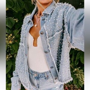 COPY - rhinestone embellished jean jacket